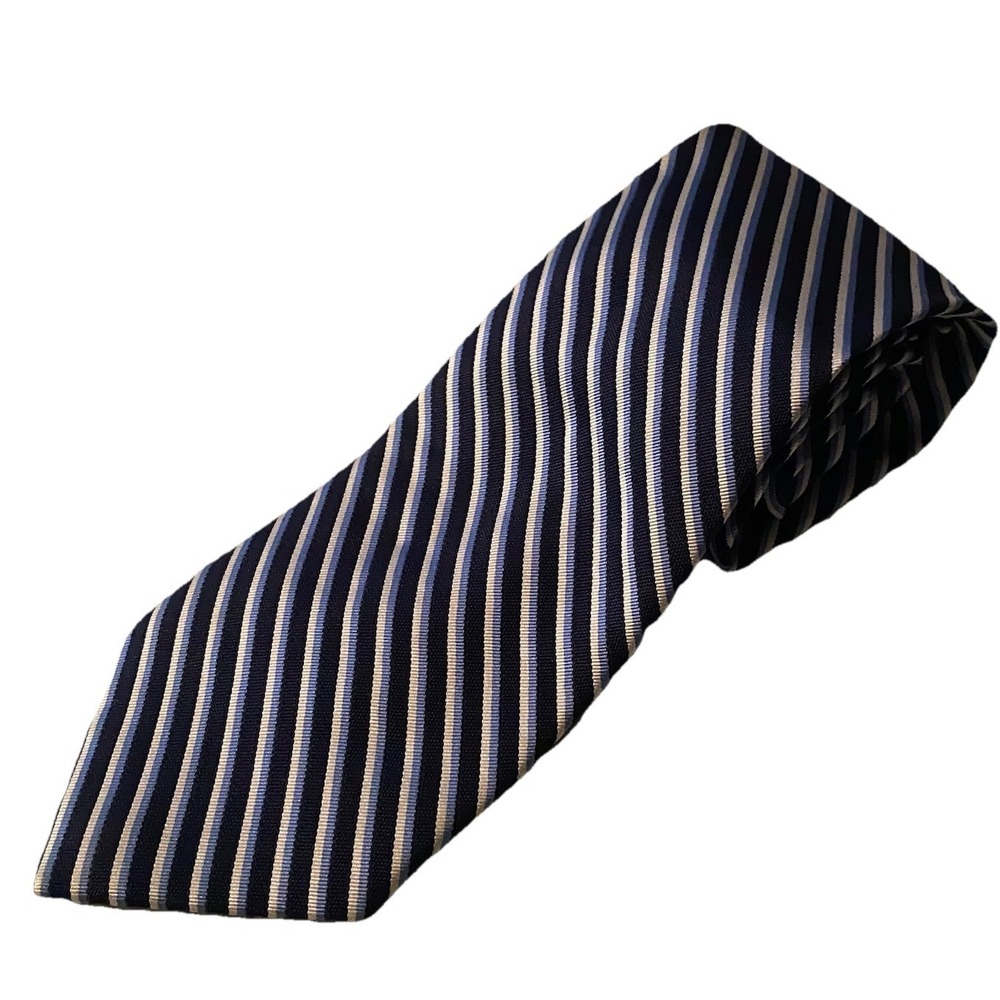 NAUTICA Men's Neck Tie‎ Blue & White Stripes 58"/3.25" EUC